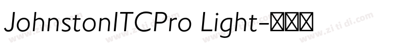 JohnstonITCPro Light字体转换